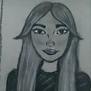 Hand drawn charcoal picture